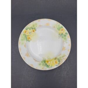 Vintage Haviland France Dessert Or Bread Plate Yellow Flowers And Gold Trim